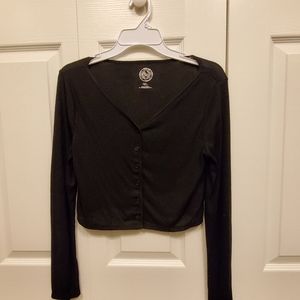 Girls sz 16.5 black cardigan new with tags